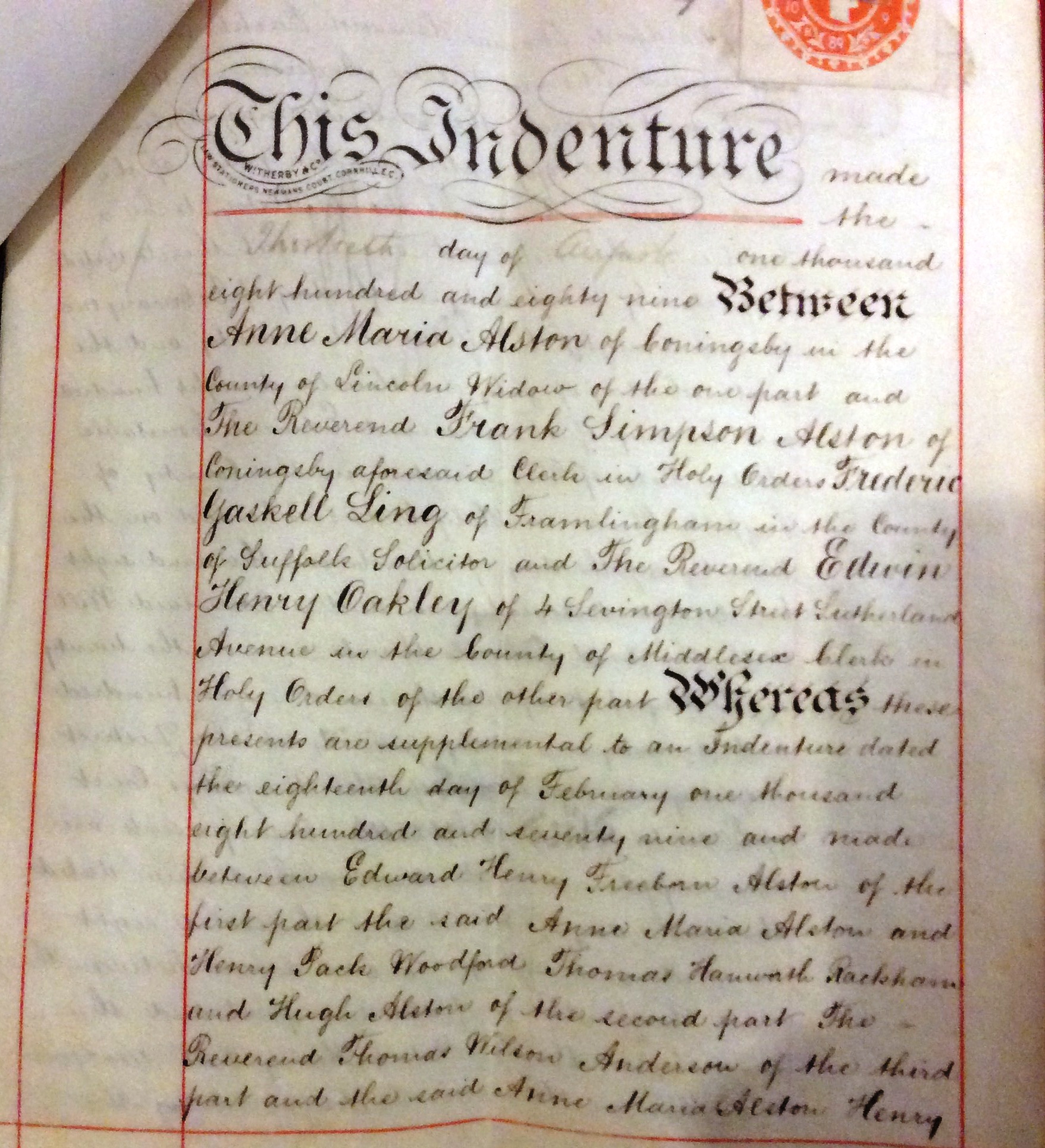 Part Indenture 1889 Steward Archive  (9940 KB)
 
(Click on Picture to View Full Size)